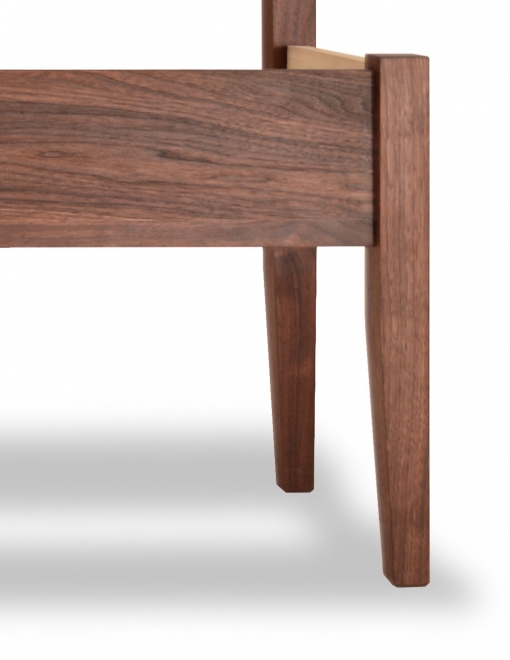 Panel Bed Canterbury Walnut straight footboard detail 2