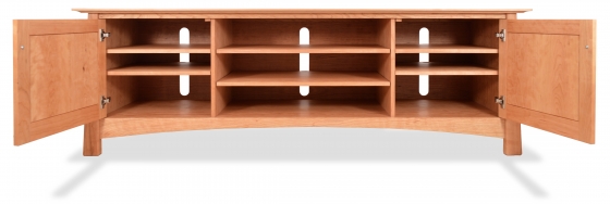 TV Console Harvestmoon Cherry wooden door open