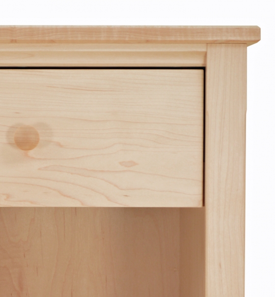 Nightstand Shaker One Drawer Maple Detail 1