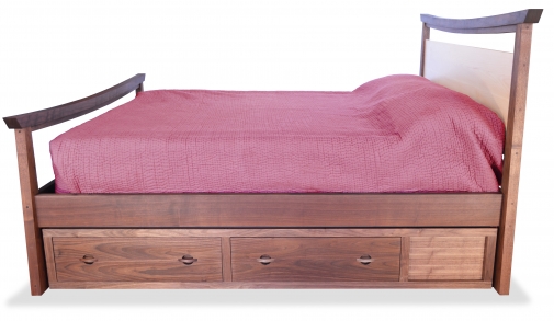 Bed Pagoda Vanity Panel walnut