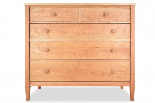 Chest 5 Drawer 46" Wide Shaker Cherry