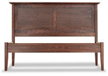 Panel Bed Walnut Canterbury straight footboard Panel Bed Walnut Canterbury straight footboard
