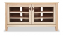 TV Console 1 with Glass Doors Shaker Maple