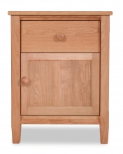 Shaker 1 Drawer Nightstand Cherry with Door detail 2 Nightstand 1 Drawer Shaker Cherry with Door detail 2