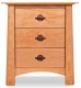 Nightstand 3 Drawer Harvestmoon Cherry