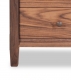 Nightstand 3 Drawer Shaker Walnut Detail 2