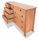Dresser 9 Drawer Harvestmoon cherry open