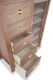 Sweater Chest Gamble Walnut with door,drawers open