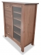Sweater Chest Gamble Walnut with glass door angle