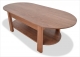 Coffee Table Harvestmoon Walnut oval w shelf angle