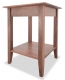 End Table Canterbury Walnut with shelf angle
