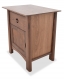 Nightstand 1 Drawer with door Harvestmoon Walnut