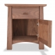Nightstand Gamble Walnut one drawer open
