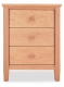 Nightstand 3 Drawer Shaker Cherry